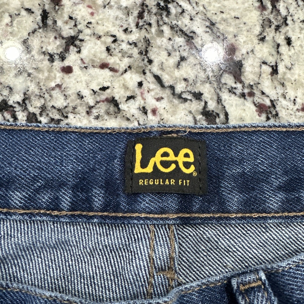 Lee Regular Fit Mens 38x30 Blue Jeans - Picture 6 of 9